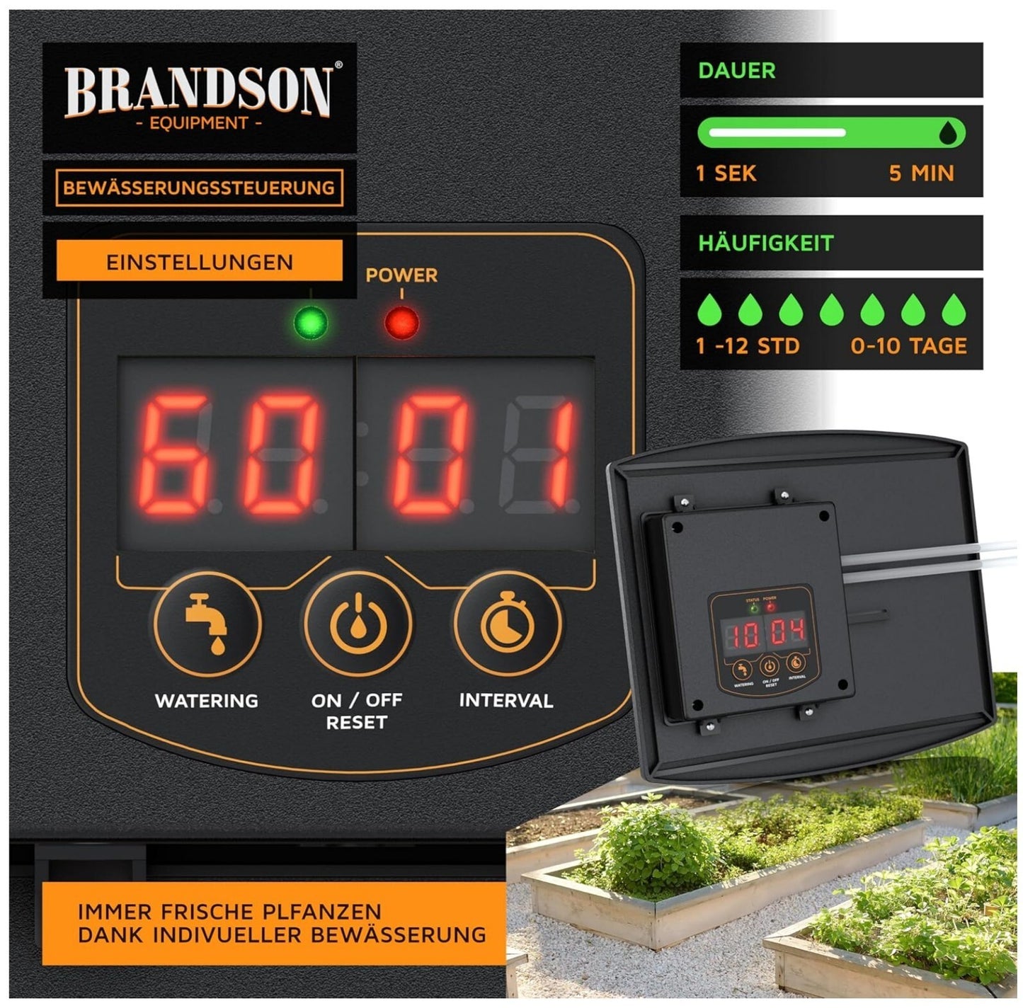 Solar Bewässerungssystem 35 Teile 15 Pflanzen Timer Tropfbewässerung