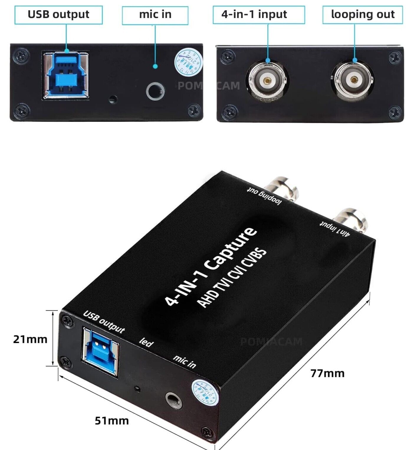 BNC zu USB 3.0 Capture Card 1080P 60fps