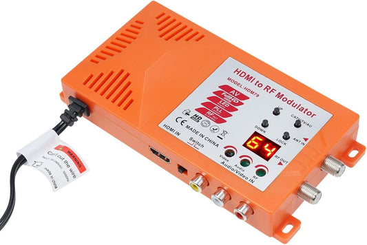 TV/AV zu RF Modulator HDMI RCA Koaxial UHF Konverter NTSC/PAL
