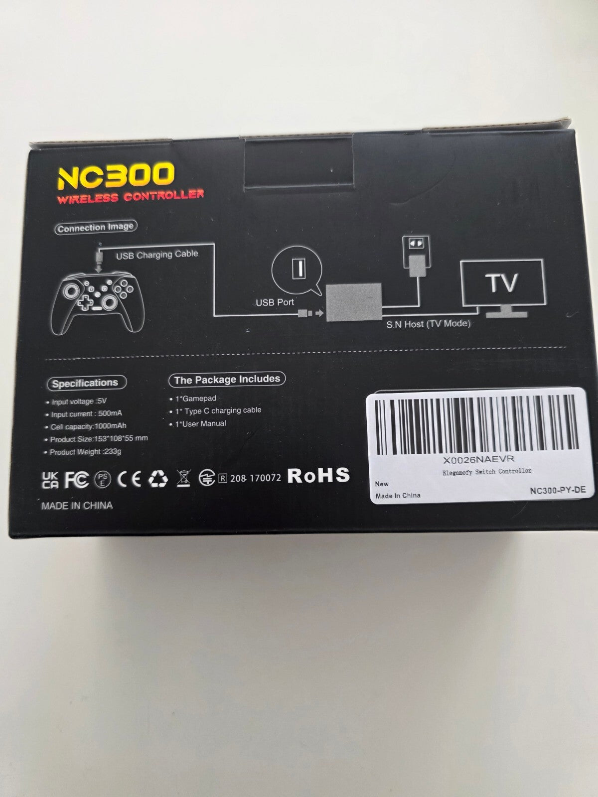 Switch Pro Controller Hall-Effekt LED 1000mAh für Switch PC iOS Android