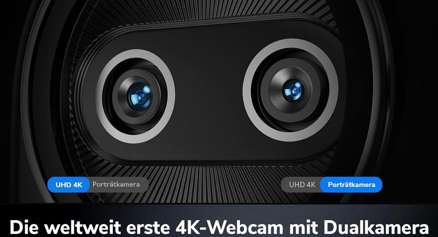 Piko+ 4K Webcam Dual-Kamera KI-Autofokus Sony Sensor 3 Mics Panda Cover