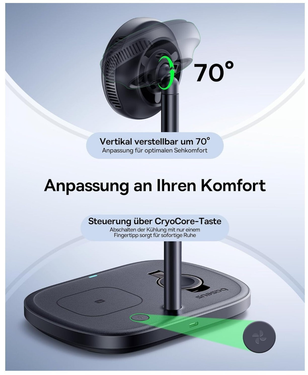 3-in-1 22.5W Kabelloses Ladegerät mit TEC Cooling für iPhone/Watch/AirPods