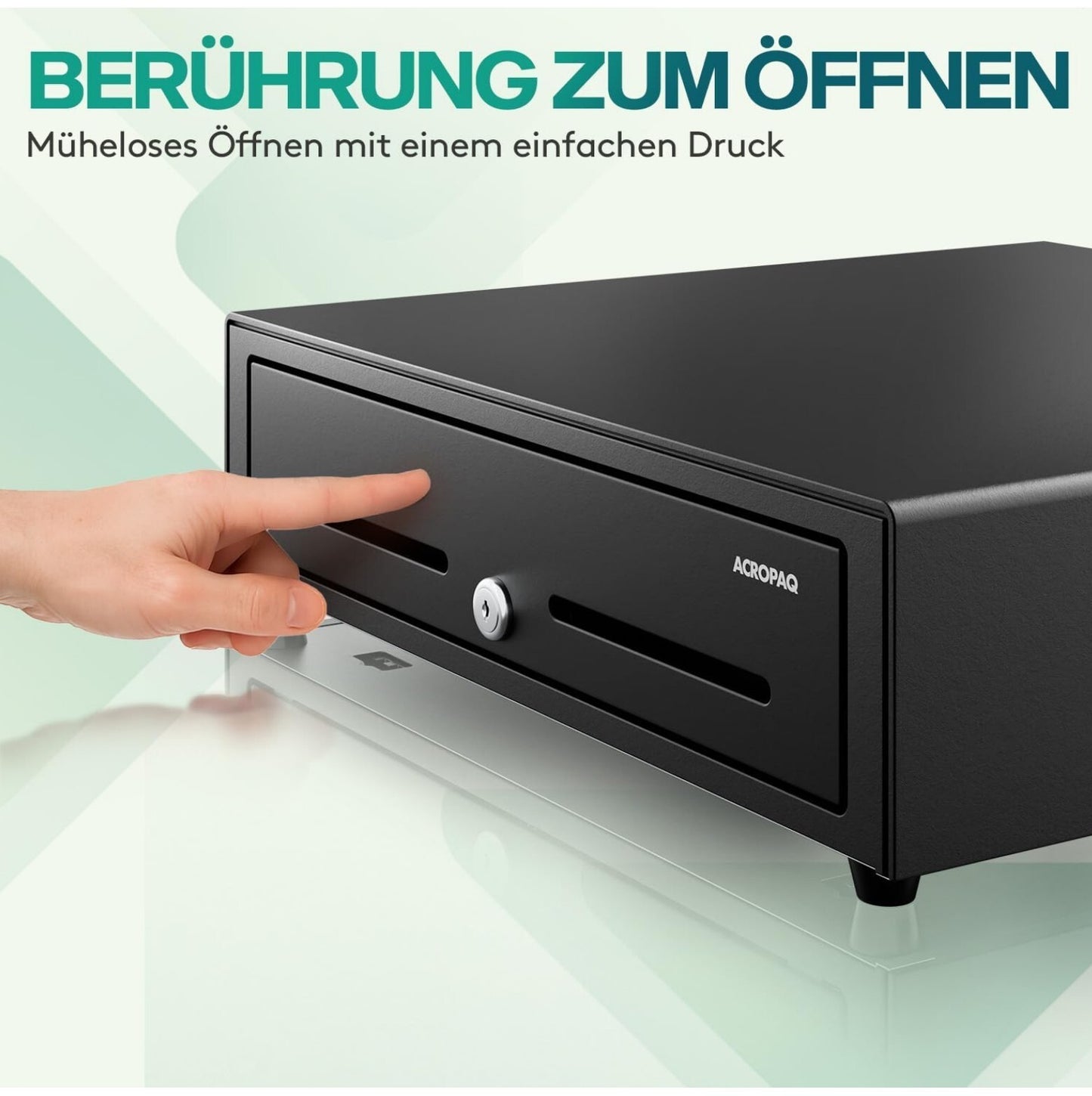 Kassenschublade Drucköffnung 8 Münz- 4 Scheinfächer Metall