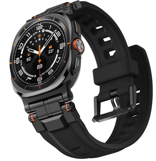 Flüssigsilikon Armband für Galaxy Watch Ultra 47mm Schwarz
