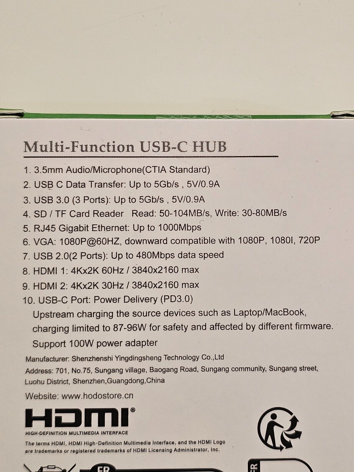 Dockingstation USB-C 2 Monitore, Laptop Dockingstation Triple Display 14 in 1,US