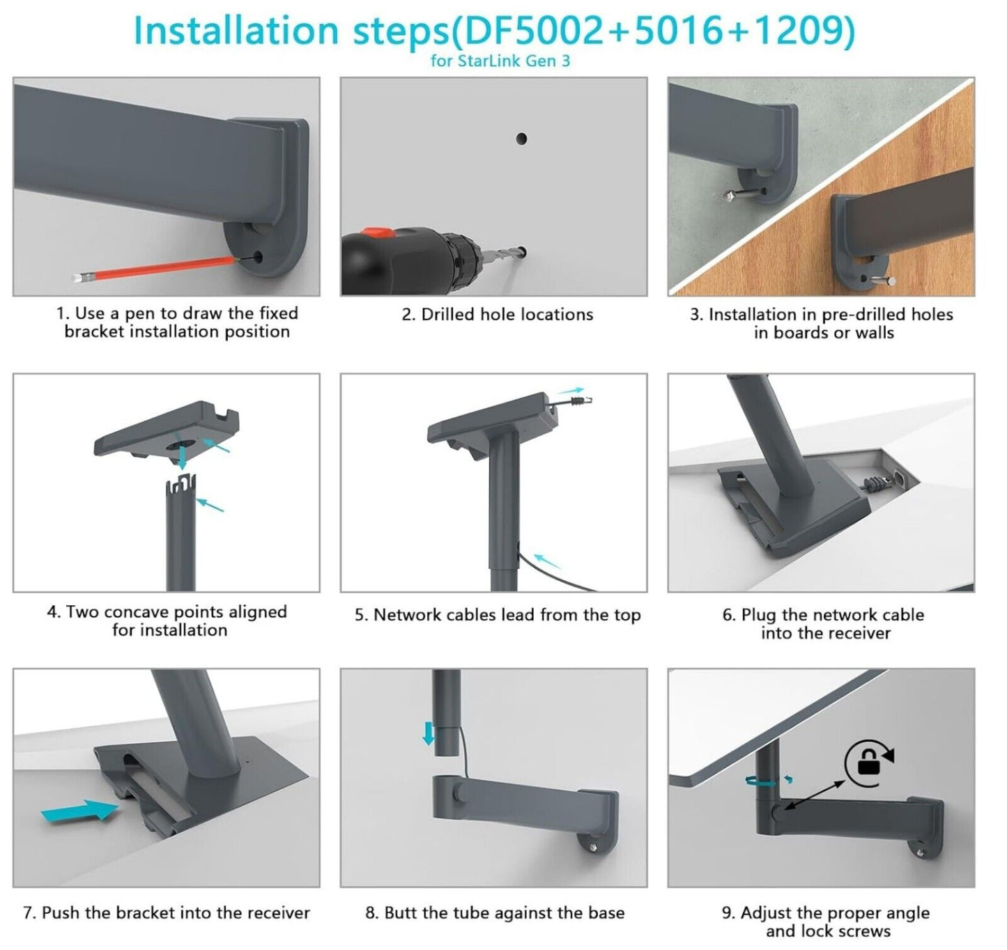 Starlink Gen 3/Mini Halterung Verstellbar Lang Stabil