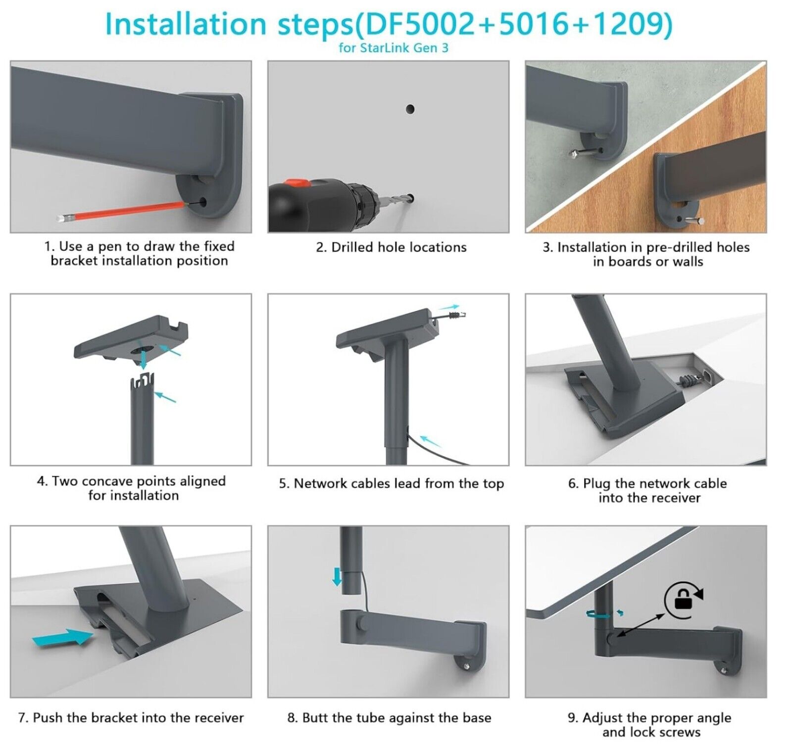 Starlink Gen 3/Mini Halterung Verstellbar Lang Stabil