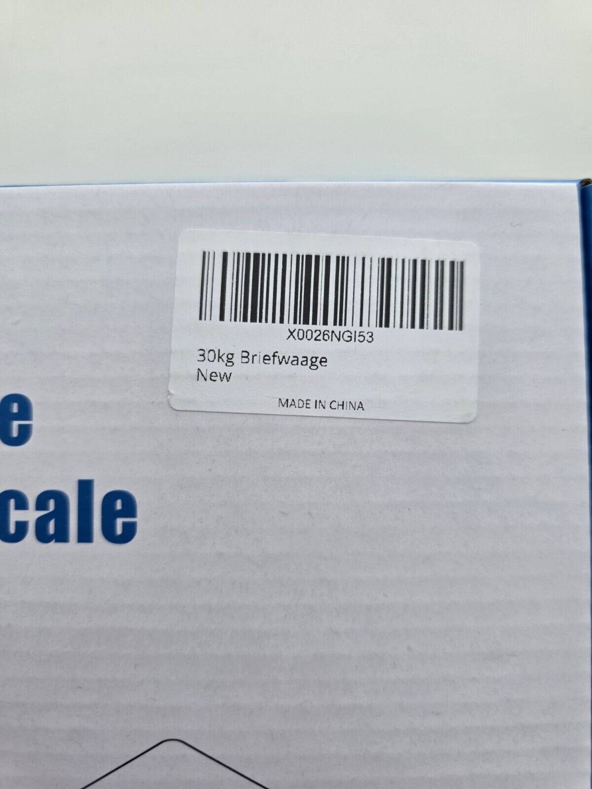 Briefwaage, 30kg/2g Digitale Paketwaage mit Hold Funktion