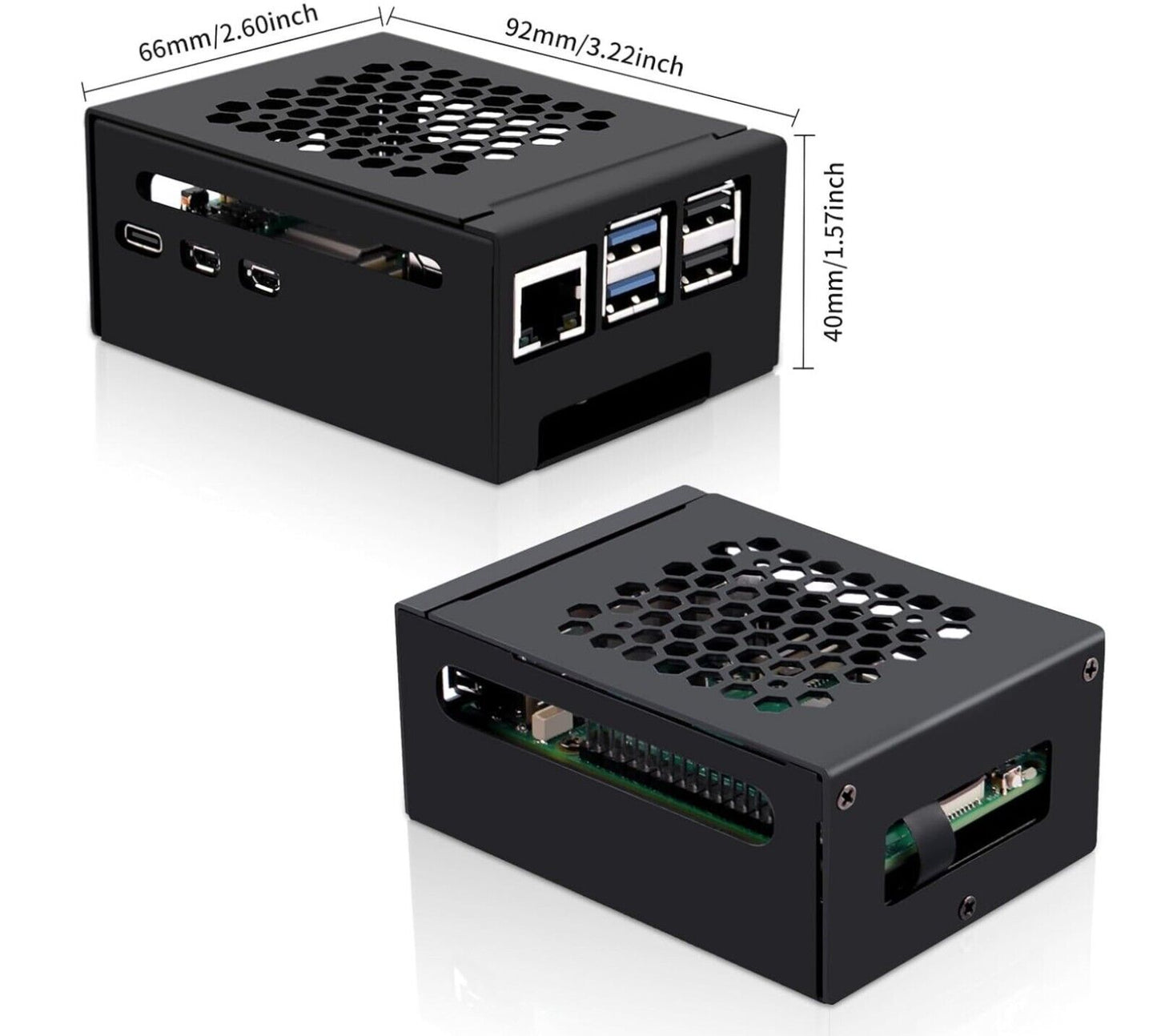 GeeekPi Metal Gehäuse mit N07 M.2 NVMe SSD Pip PCIe Peripheral Board Bottom für
