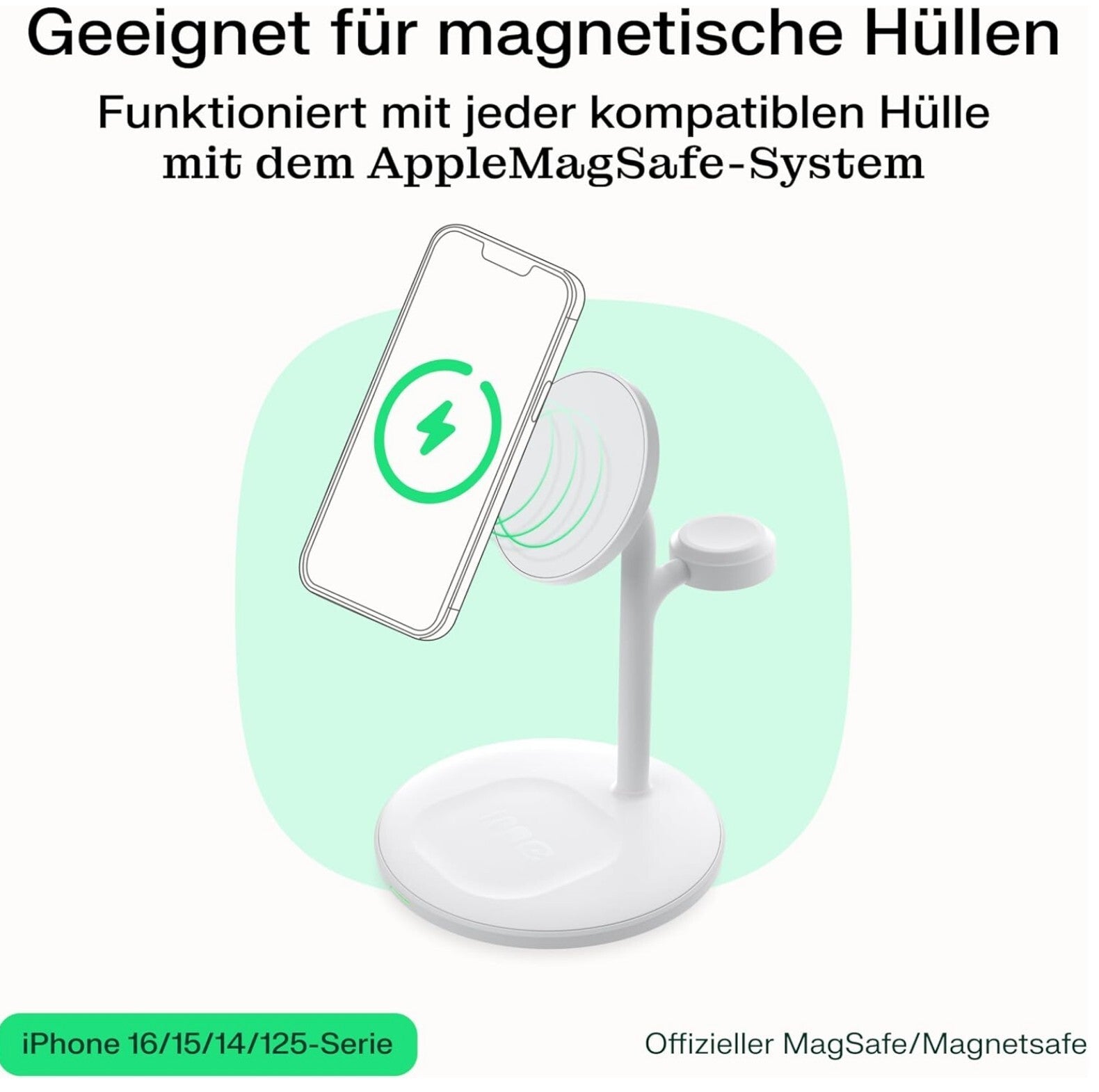 MagScape 3-in-1 MagSafe Ladeständer iPhone Watch AirPods Weiß