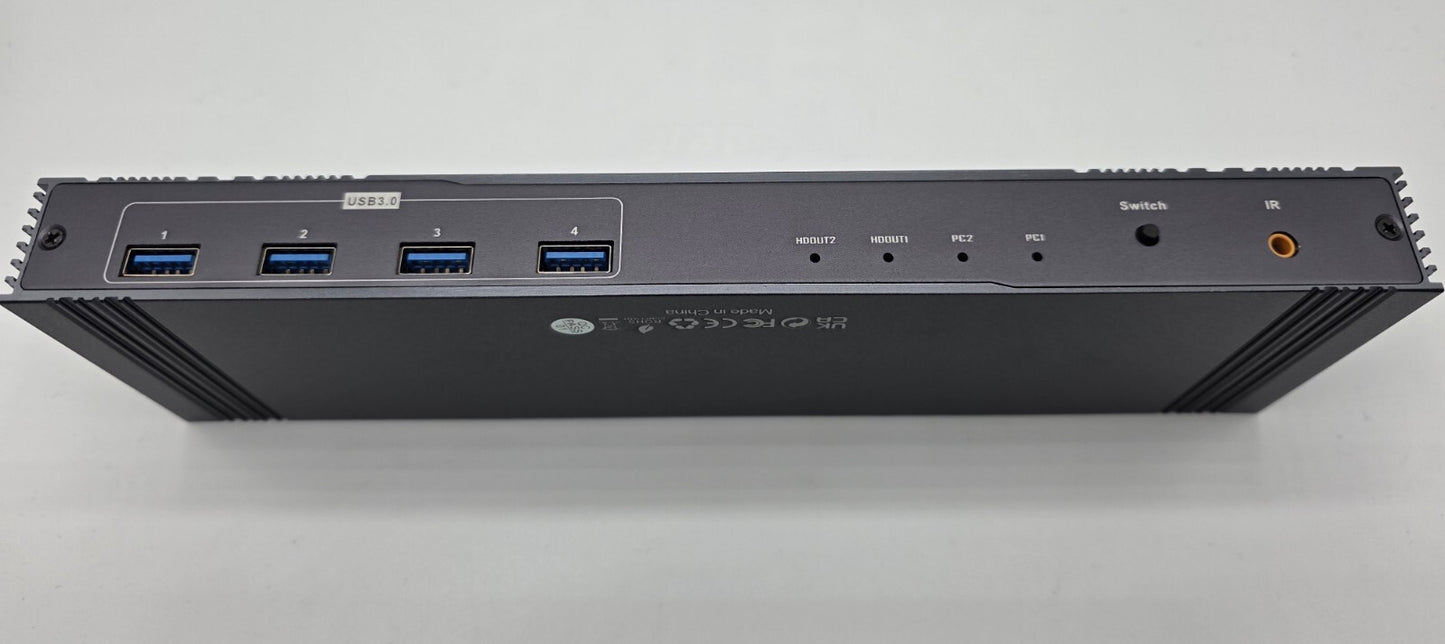8K Dual HDMI KVM-Switch 8K@60Hz 4K@120/144Hz 1080P@165Hz 2 PC 2 Monitore USB 3.0