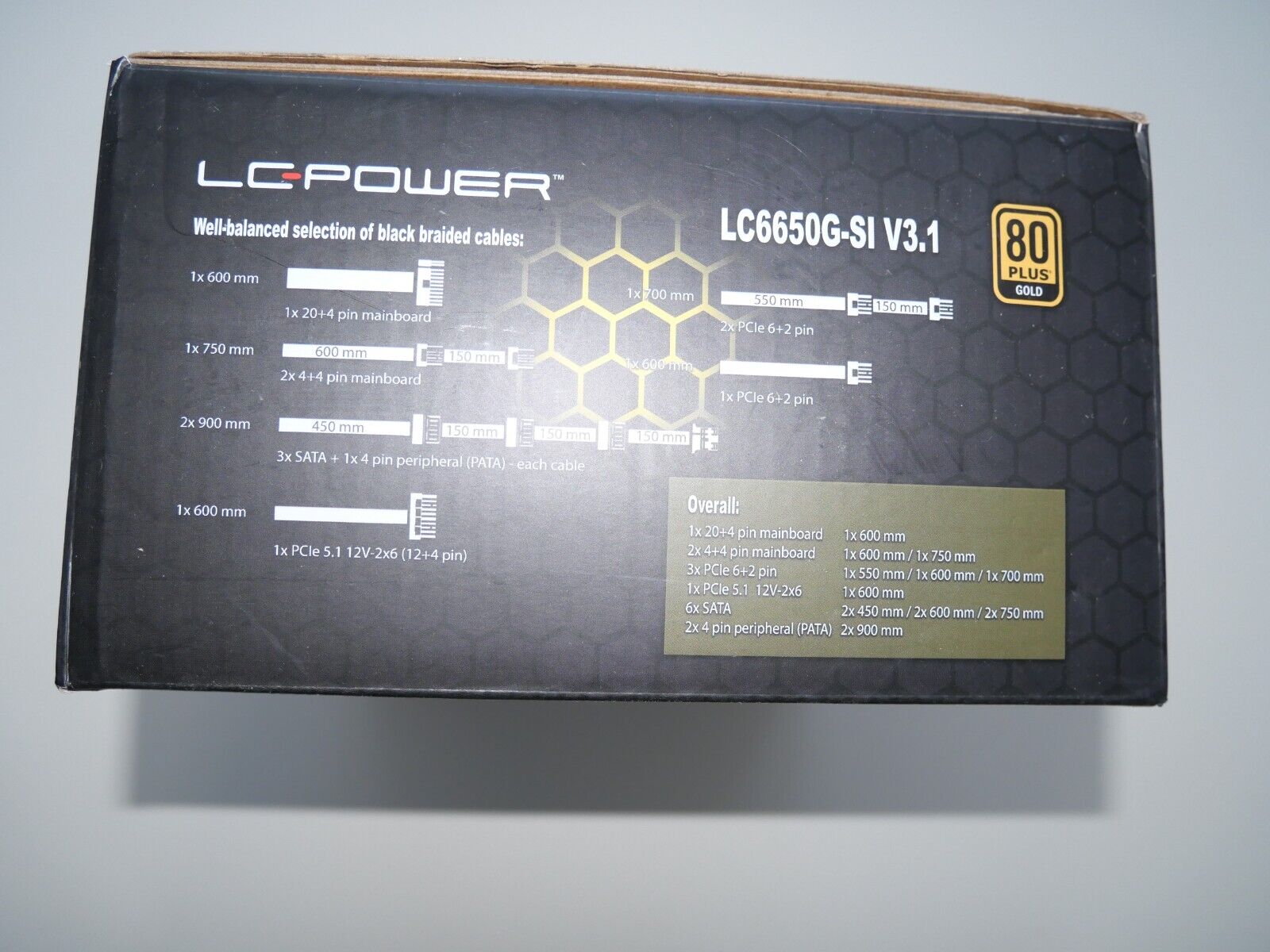 Integrator - Pro 650W ATX V3.1 Netzteil - 80 Plus Gold OCP OPP SCP SIP UVP