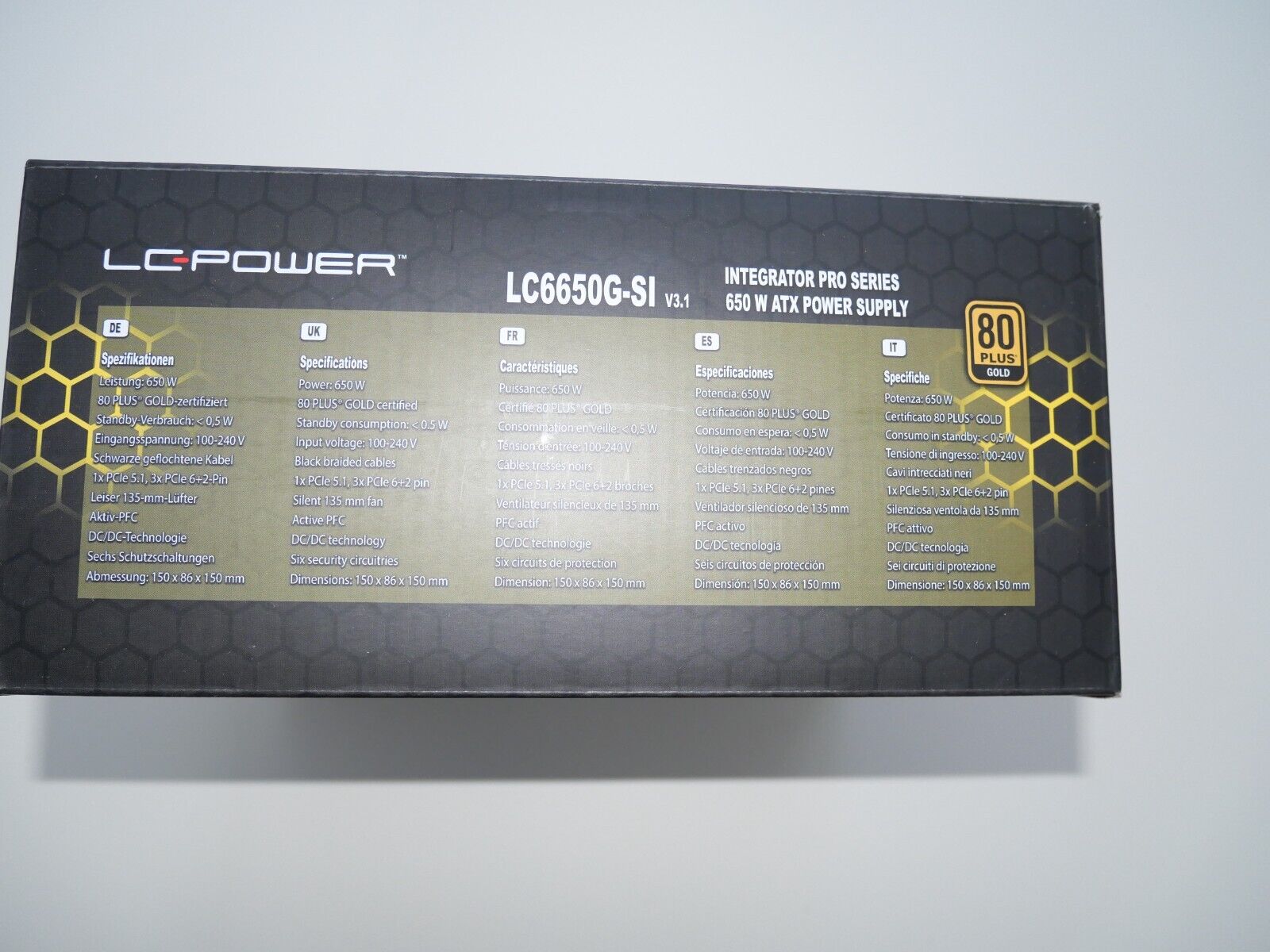 Integrator - Pro 650W ATX V3.1 Netzteil - 80 Plus Gold OCP OPP SCP SIP UVP