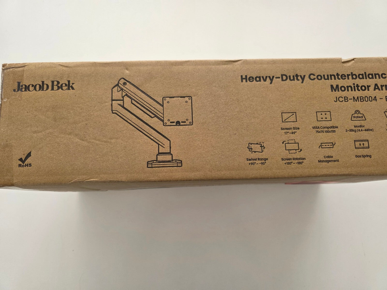 Gaming Monitor Halterung 17-49" Gasfeder VESA 75/100mm 20kg