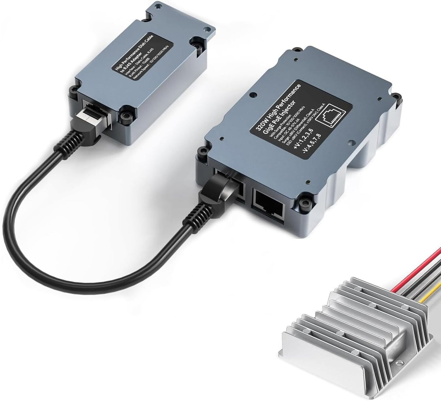 Starlink GigE PoE Injektor 320W Kabeladapter RJ45 12V-48V