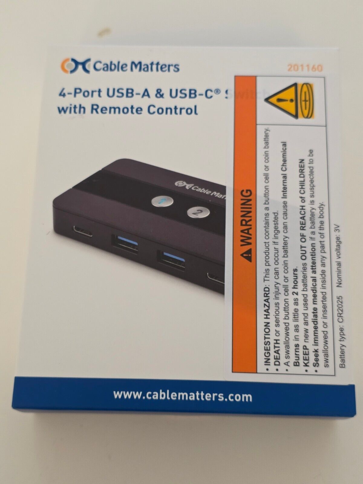 10Gbps 4-Port USB/USB-C Switch mit Fernbedienung