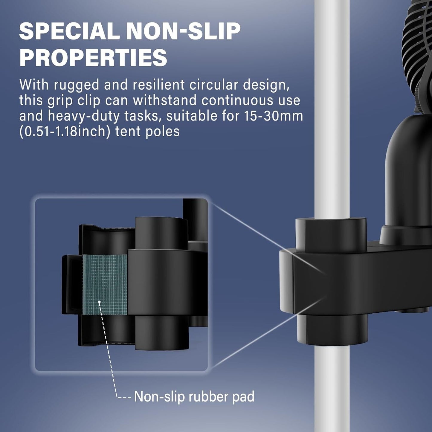 Grow Ventilator mit Clip 10-Stufen Oszillierend für Growzelt