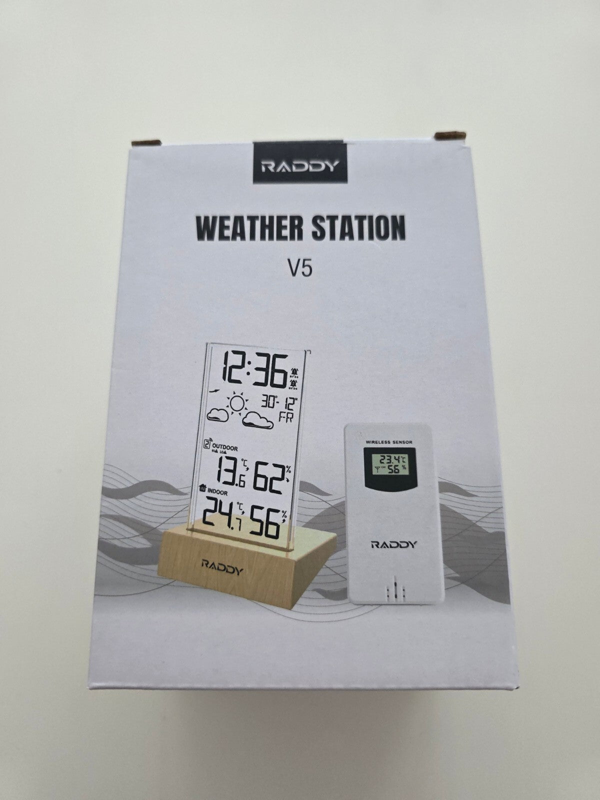 Funk-Wetterstation mit Außensensor 5.5” LCD Wettervorhersage