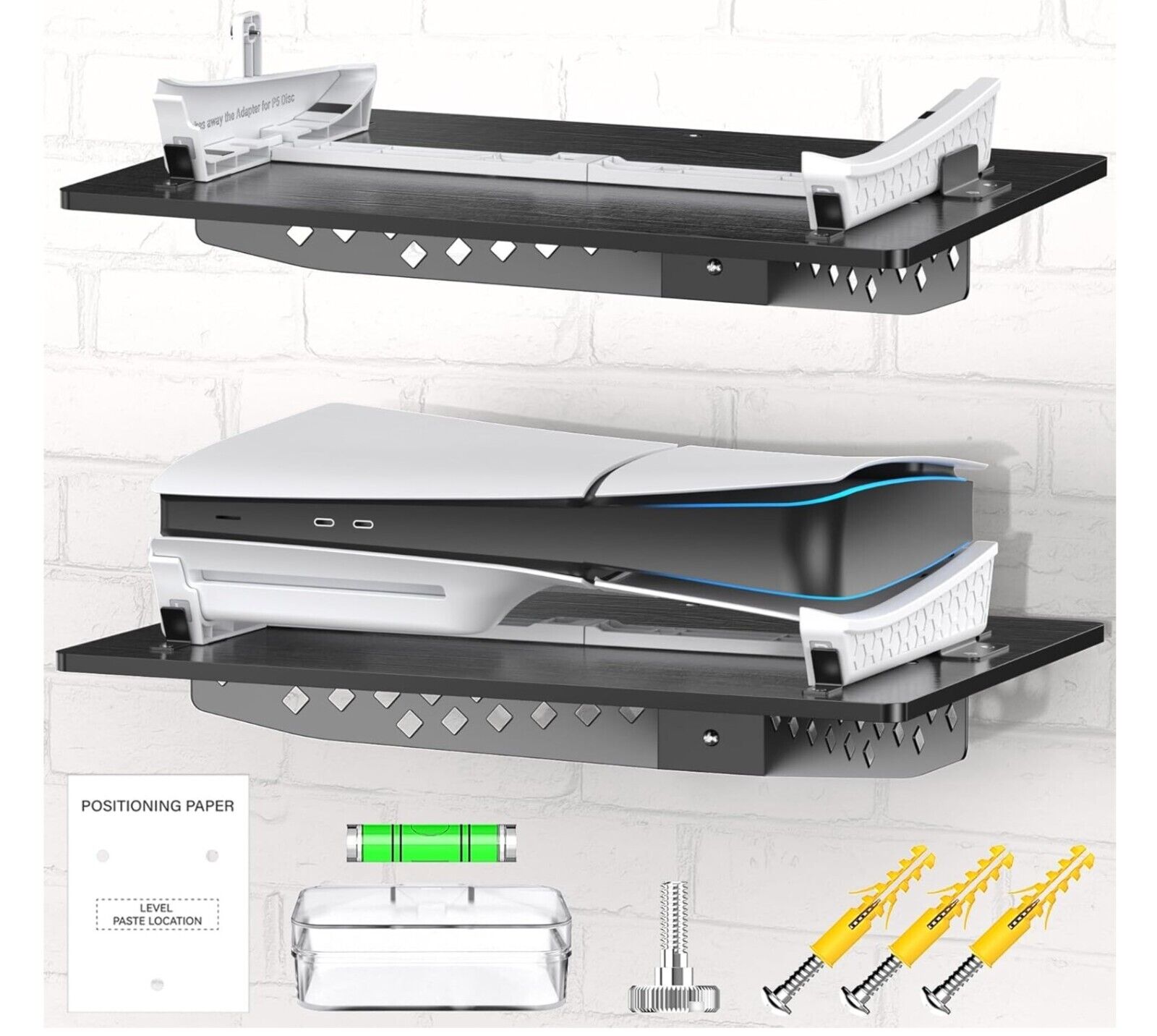 Wandhalterung PS5 Horizontal, PS5 Wandhalterung Horizontal für Playstation 5 Sli