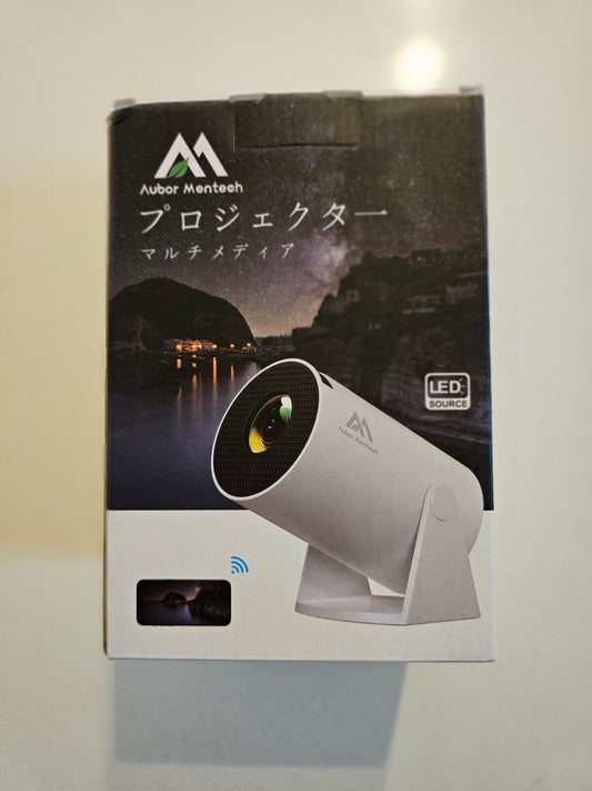 Beamer, Mini Beamer mit WLAN und Bluetooth, 180° tragbarer Projektor, 1080P-Unte