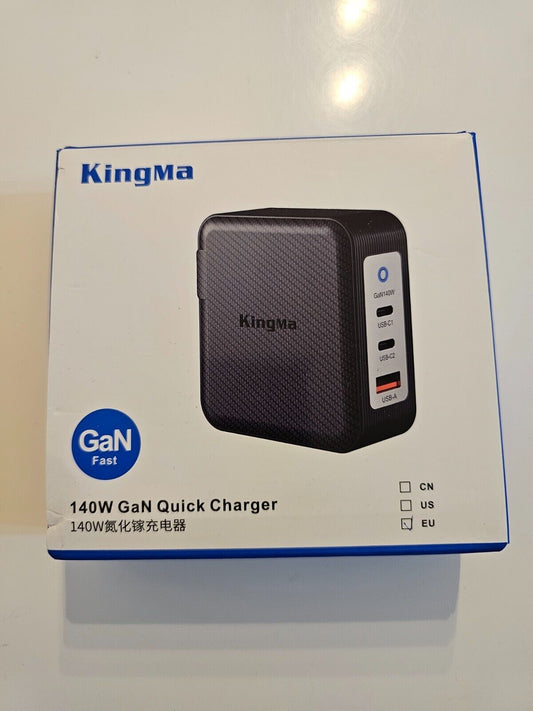 140W GaN Laptop Ladegerät, PD 3.1 Schnellladegerät mit klappbarem Stecker & USB-