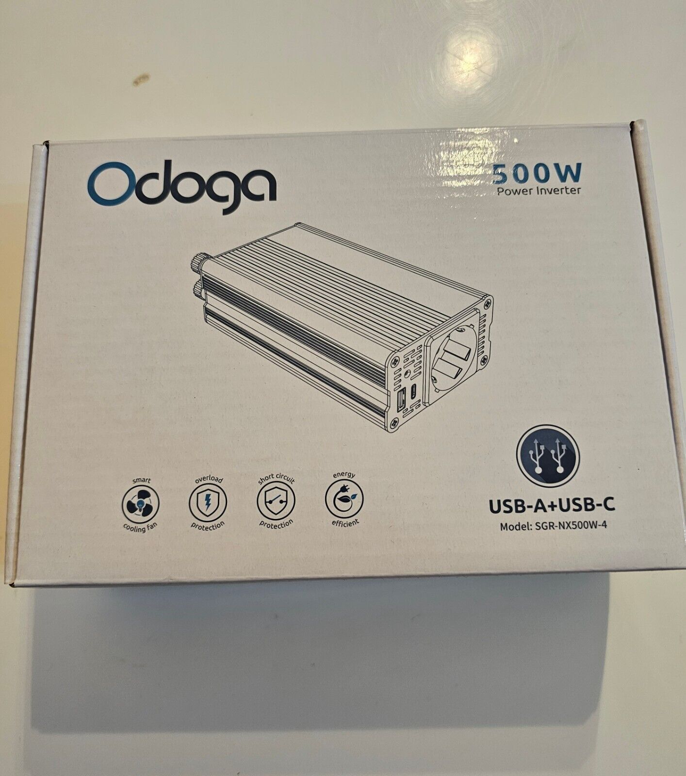 Wechselrichter 12V auf 230V – 500W Spannungswandler, Stromwandler mit 3A USB-A &
