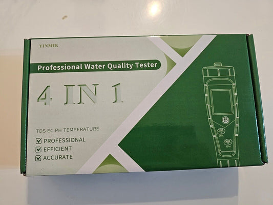 pH EC Messgerät Pool pH Tester 4 in 1 Leitfähigkeitsmessgerät PPM Tester Gleichz