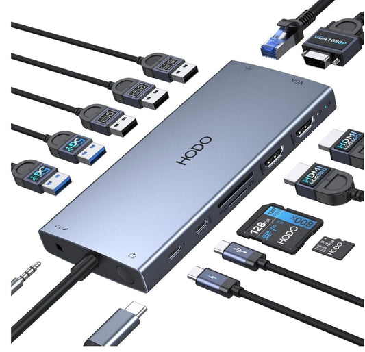 Dockingstation 15in1 USB C 2 HDMI Triple Display Etherne