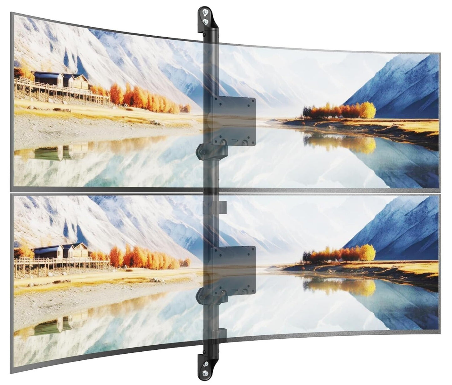 17-57" Monitor Wandhalterung 2 Monitore, 27kg/Arm, VESA 75/100, Gasfeder