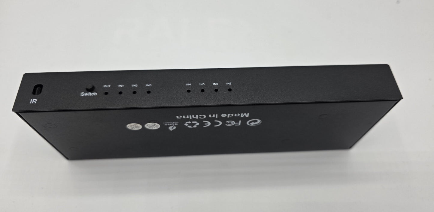 HDMI 2.0 Switch 7x1 4K@60Hz Dolby DTS HDR Fernbedienung  schwarz
