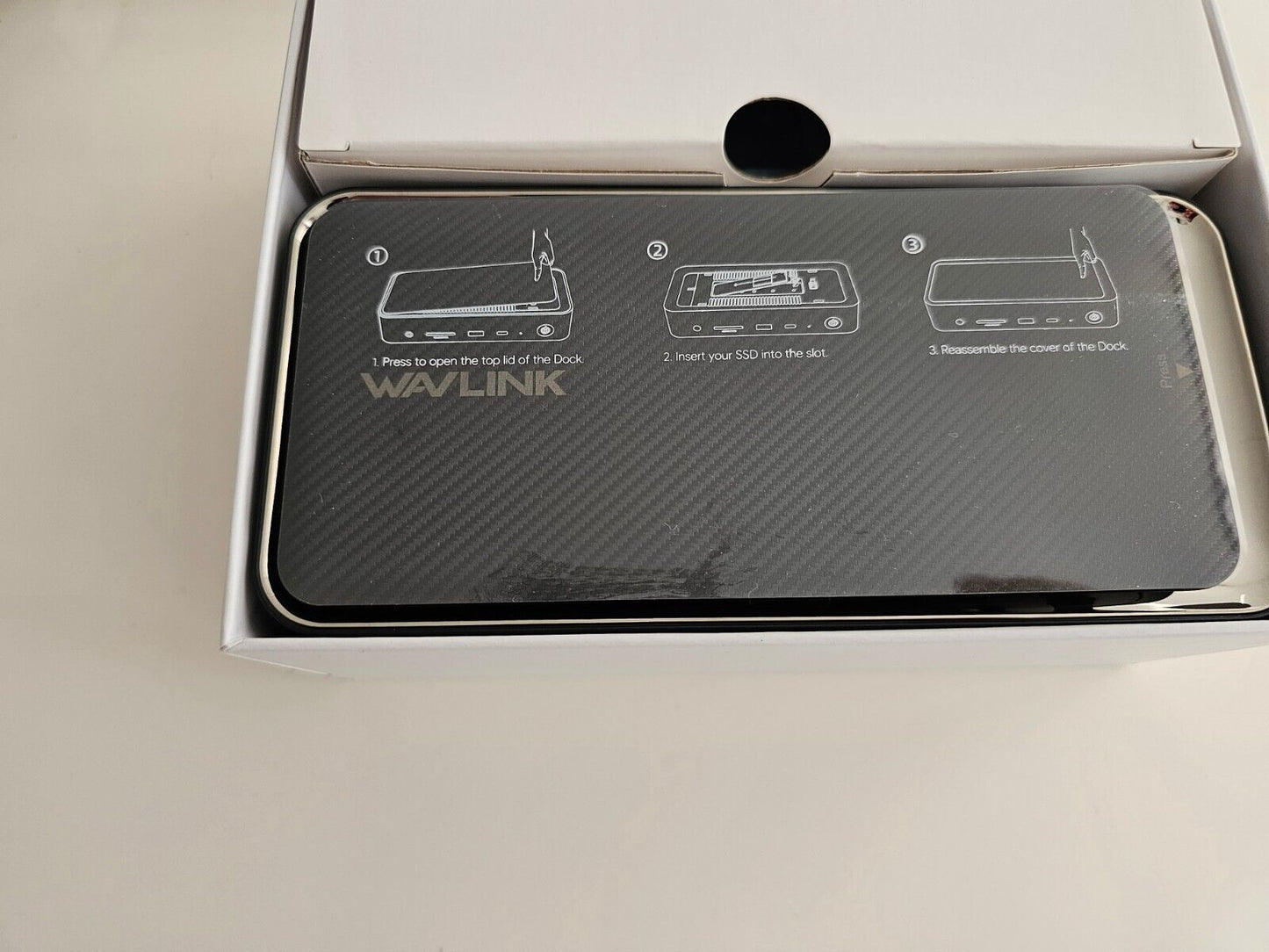 WAVLINK USB C Docking 3 Monitore, Laptop 5Gbps M.2 PC PCIe/SATA SSD-Gehäuse
