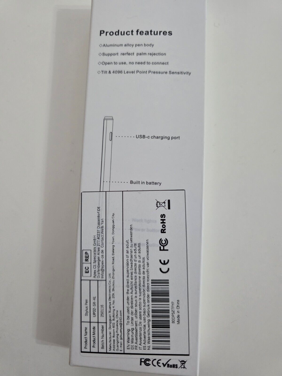 USI 2.0 Stylus Pen 4096 Druckstufen für Chromebook & Tablet