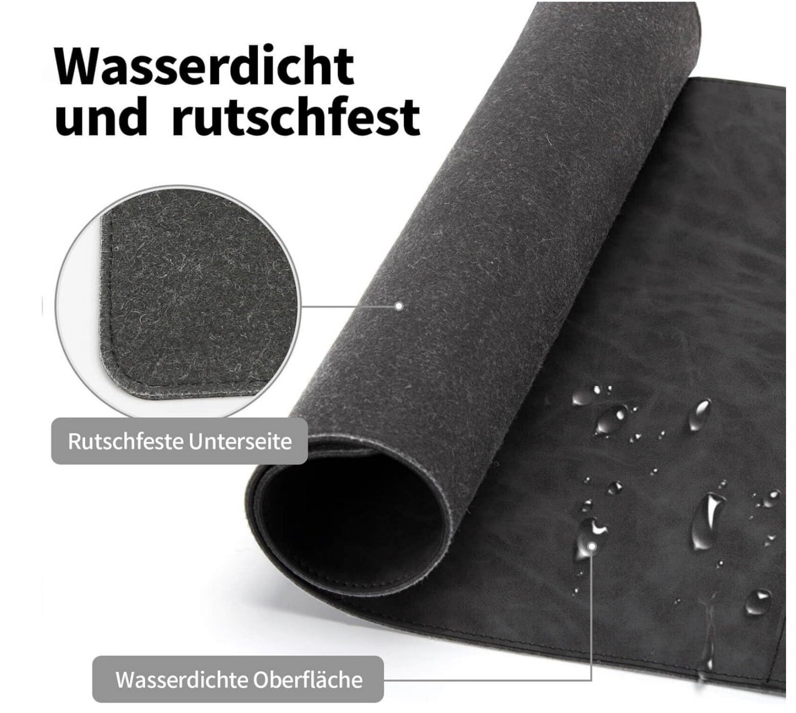 Magnetisches Wireless Lade-Mauspad 15W 60x40cm Grau