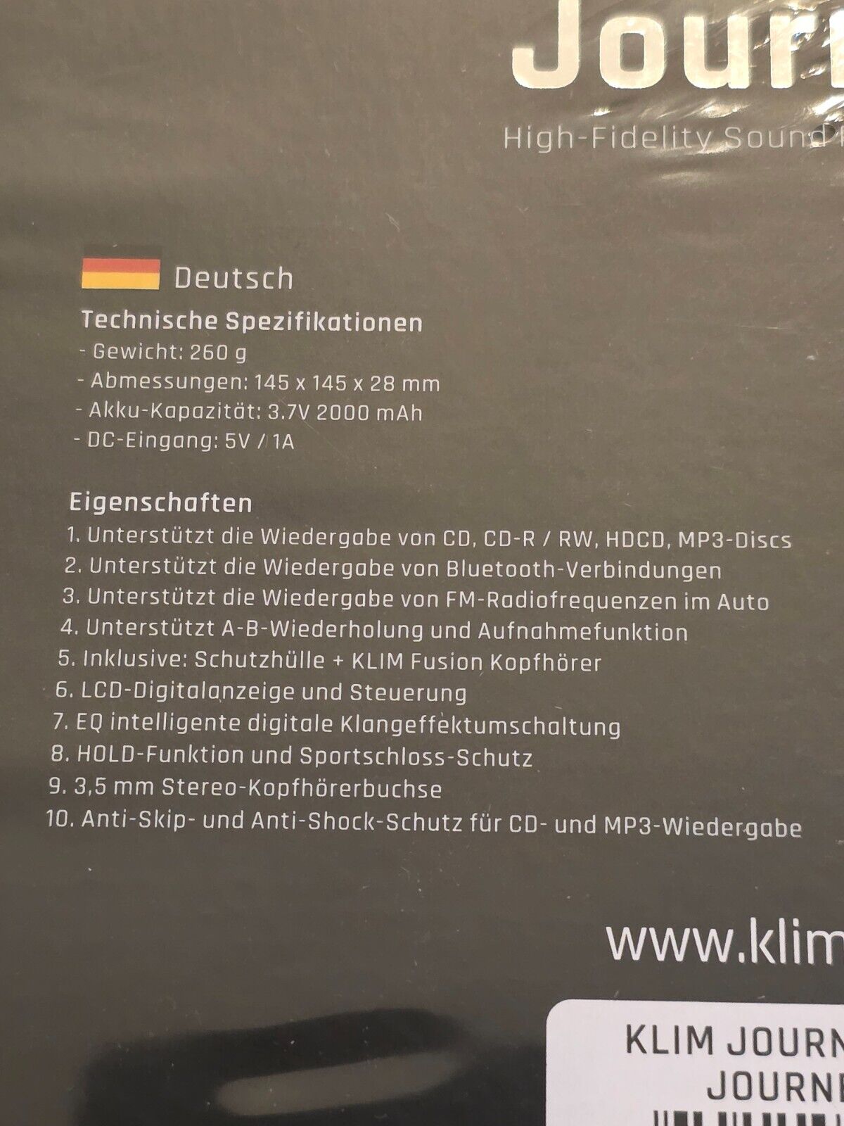 Tragbarer CD-Player Walkman Kopfhörern, FM-Radio, MP3, SD-Karte, FM-Transmitter