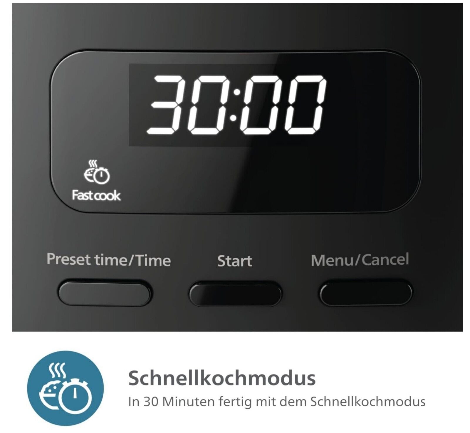 Philips Mini-Reiskocher 3000-Serie, 0,54L, 5 Funktionen, Schwarz
