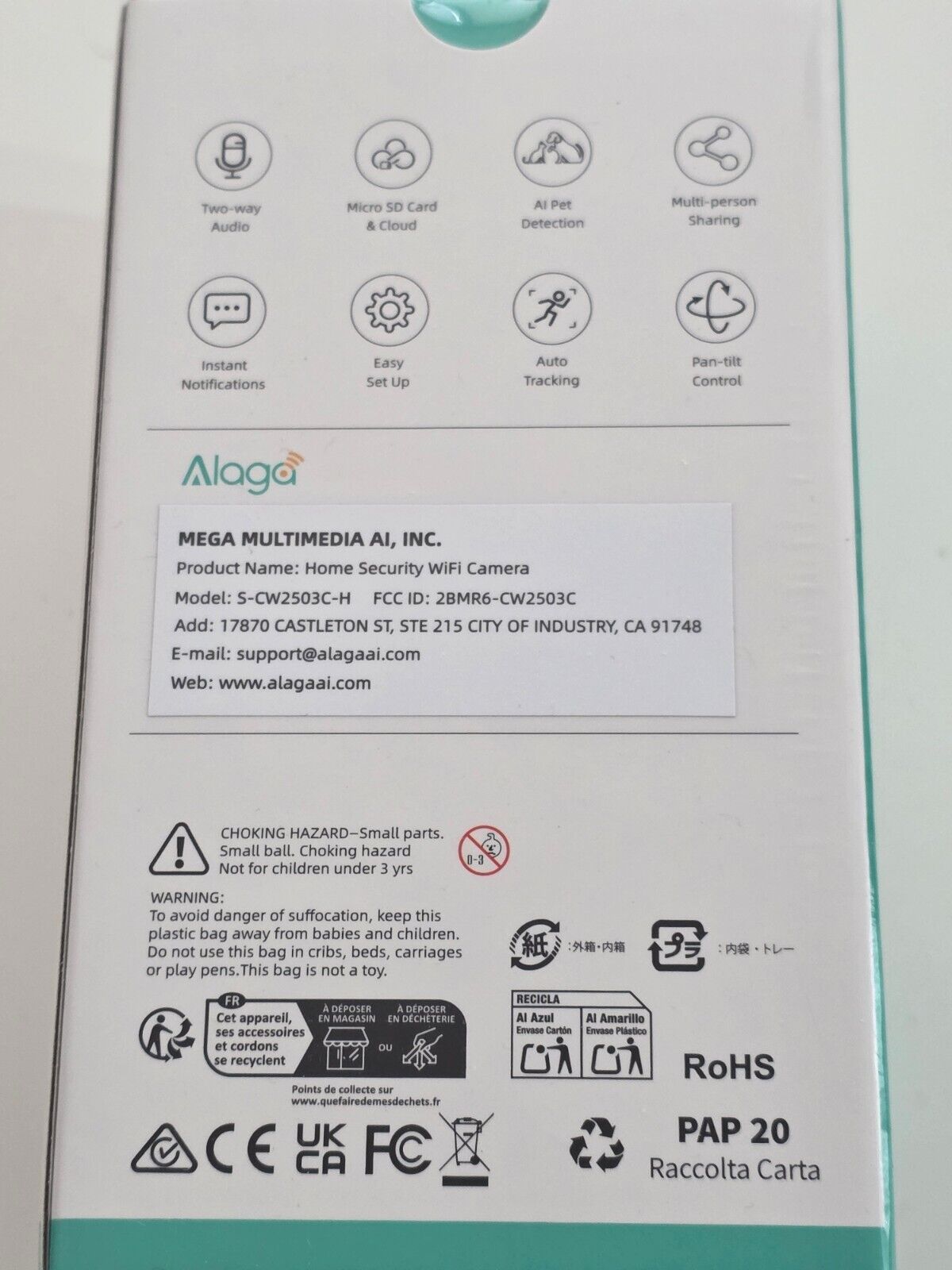 Security Indoor Cam 3K WLAN Schwenkbar + 1 Jahr Cloud