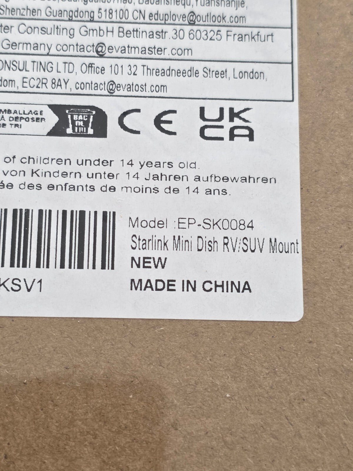 Starlink Mini Halterung Wohnmobil Stangenmontage 90,7kg