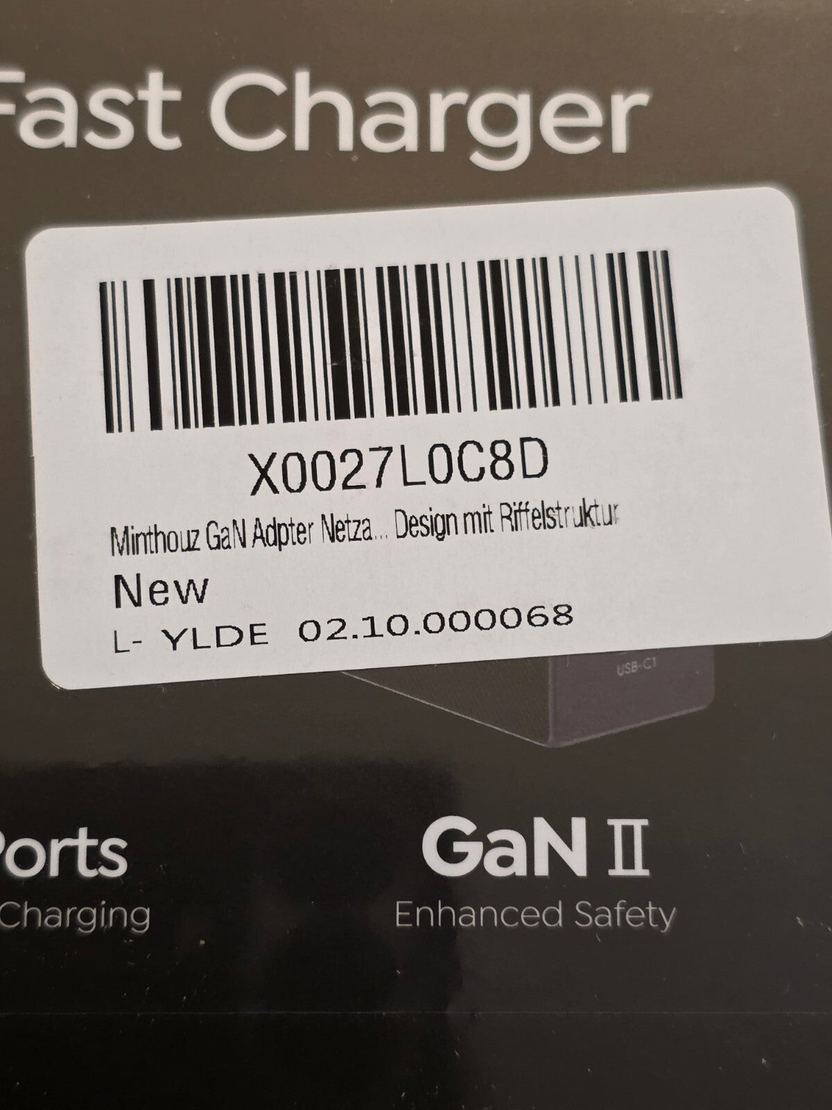 100W USB-C GaN Ladegerät 4-Port Schnellladegerät Schwarz