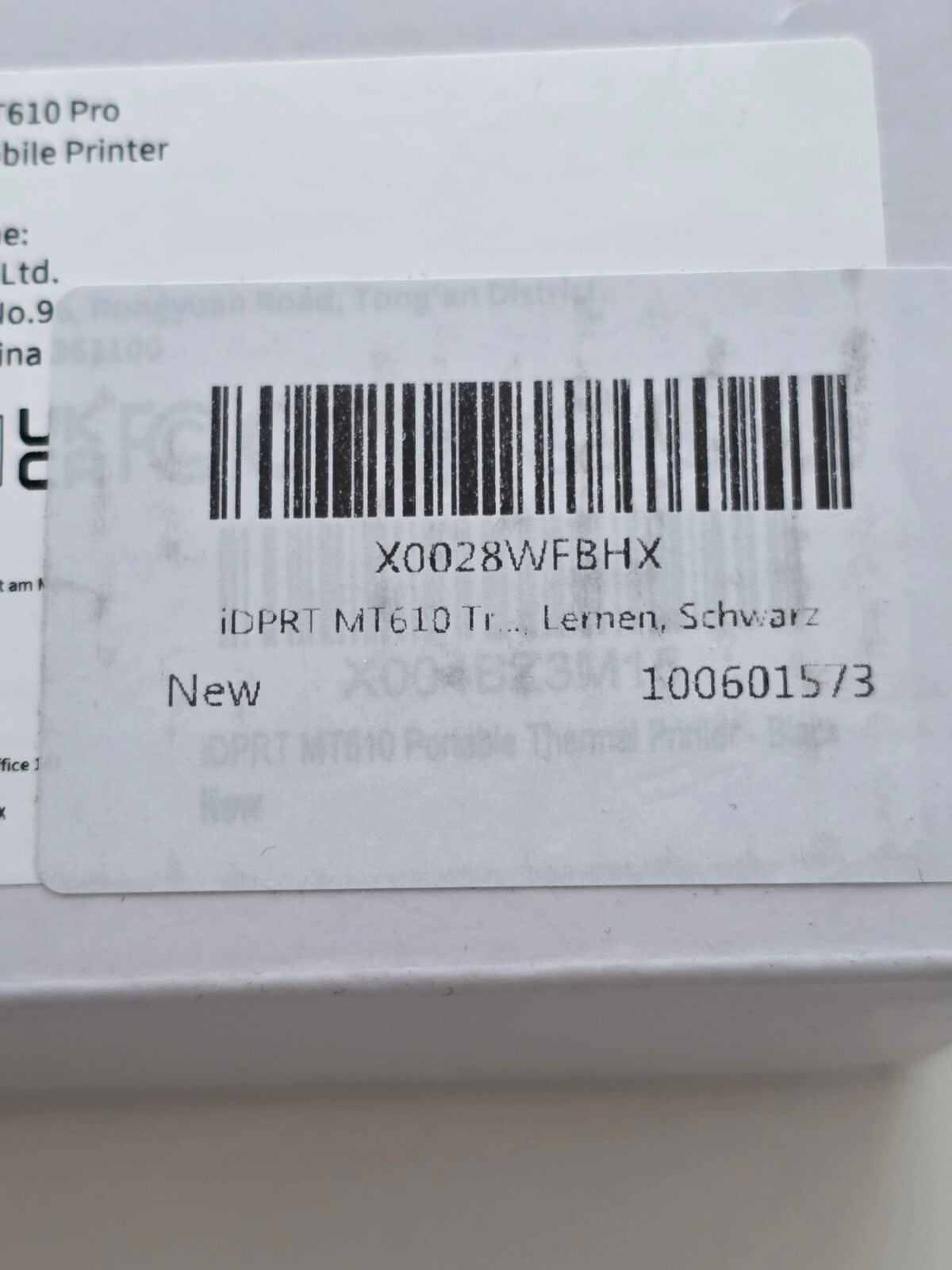 MT610 Tragbarer Thermodrucker A4 300dpi Bluetooth USB Schwarz