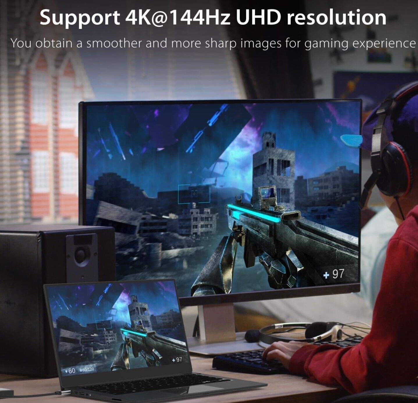8K USB Typ C zu Dual HDMI Display Adapter - Einzel 8K60/4K144 oder Dual 4K60 - U