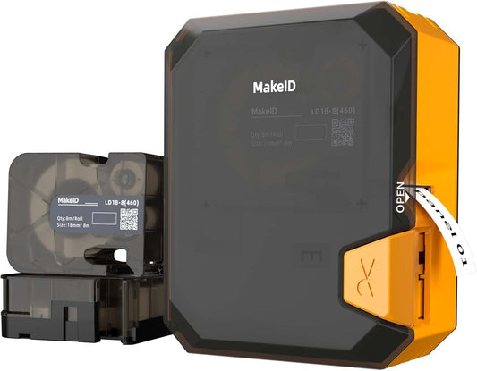 P31S Industrieller Etikettendrucker Bluetooth 1,8cm Etiketten Orange