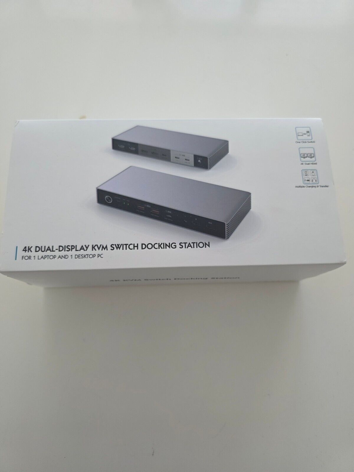 KVM Switch 4K Dual-Monitor USB-C Dock für 2 PCs