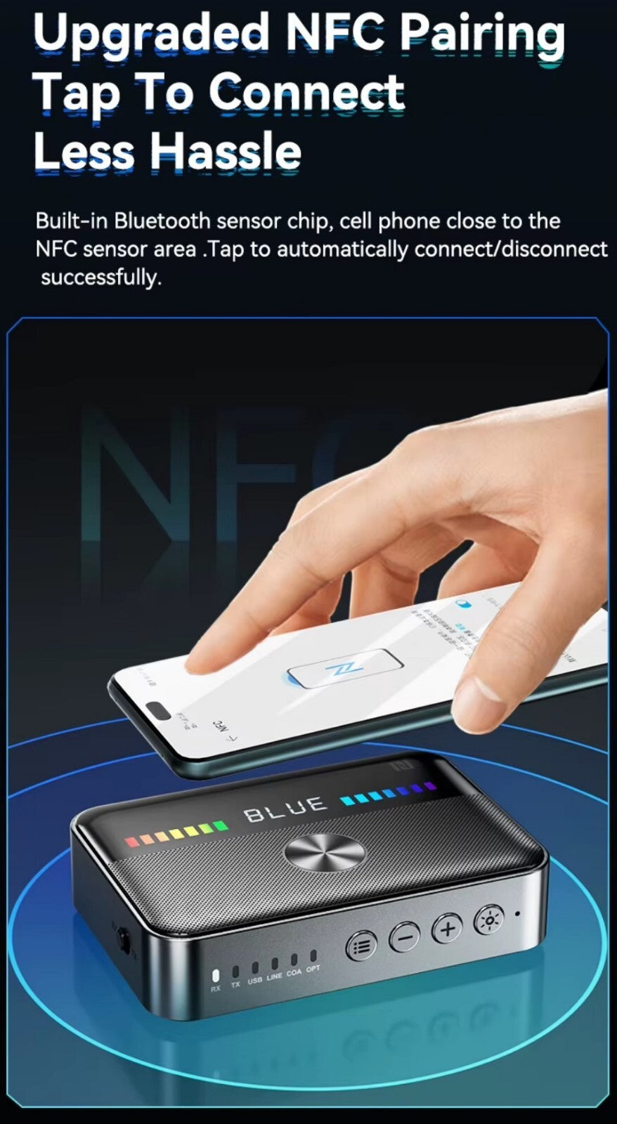 M13 2-in-1 BT5.3 Sender & Empfänger – Vielseitiger Audio Adapter mit LED-Anzeige