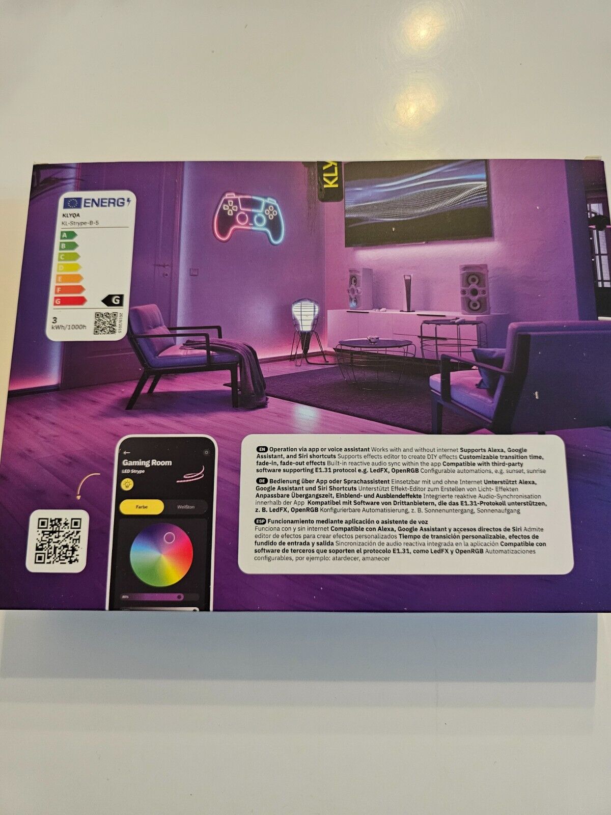 LED Streifen 5m I Smarter LED Strip RGBWW I Google & Alexa-kompatibel I WiFi-Lic