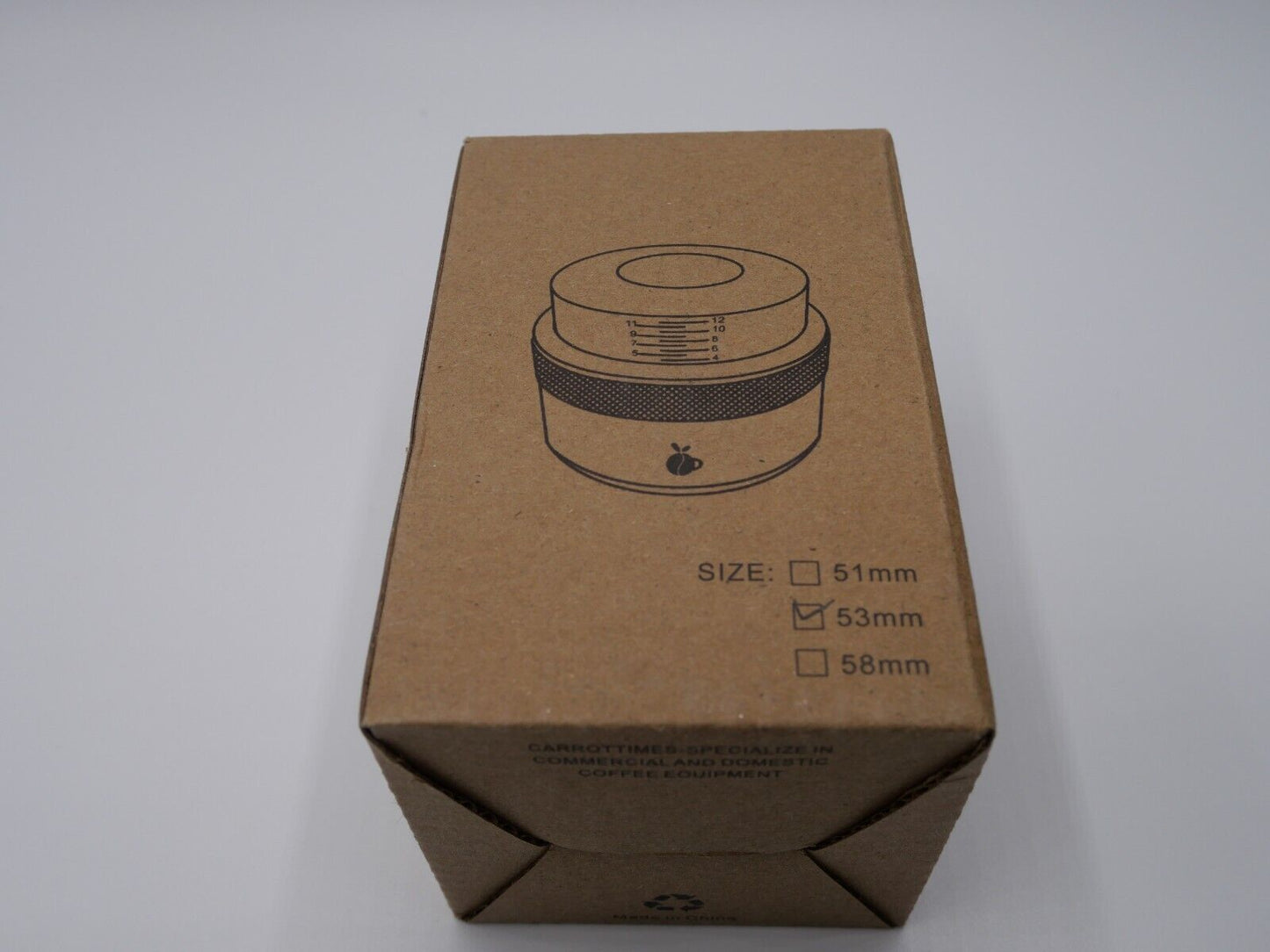 Espresso-Stempel 53mm Edelstahl Federbelastet Einstellbar Schwarz
