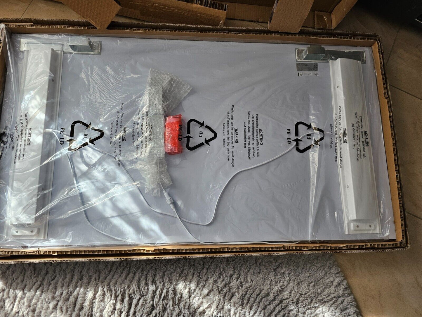 Quadratischer Spiegel mit Beleuchtung | Led Spiegel 120x65 cm | B