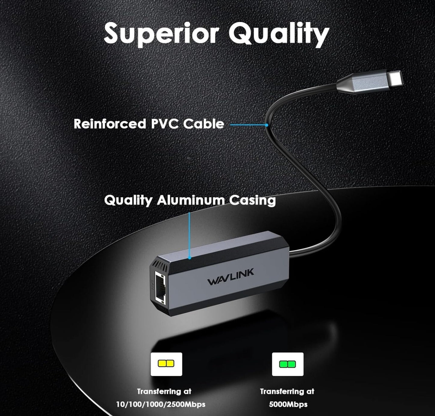 USB C LAN Adapter 5Gbit/s RJ45 Gigabit für MacBook iPad Windows