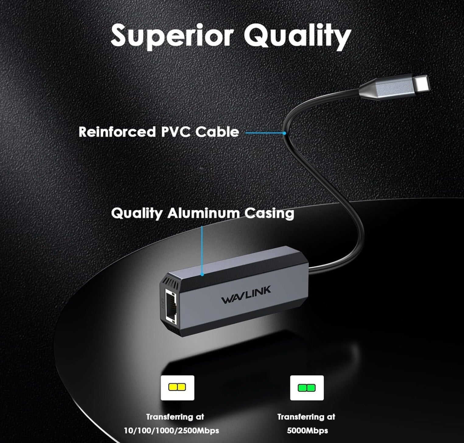 USB C LAN Adapter 5Gbit/s RJ45 Gigabit für MacBook iPad Windows