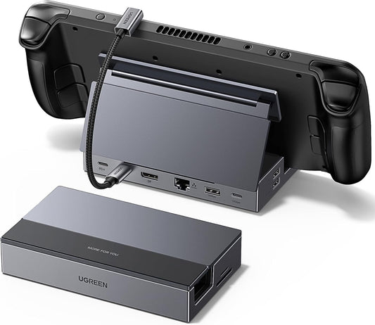 9-in-1 Steam Deck Dock 4K@120Hz DP 10Gbps USB PD 100W Ethernet SD/TF