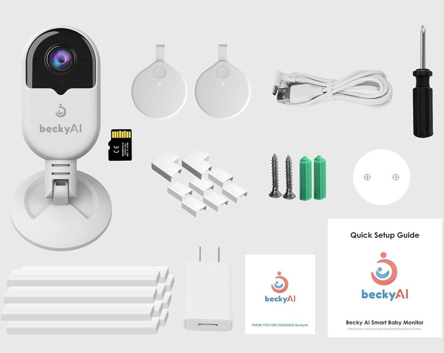 Babyphone Ai Smart APP Intelligente Schlafanalyse, Erstickungsalarm, WLAN 2K HD